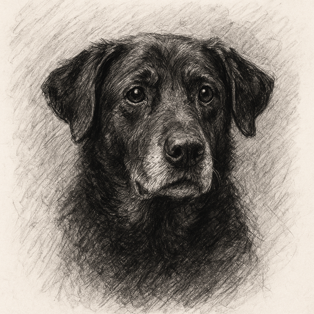 My Pet's Charcoal portrait